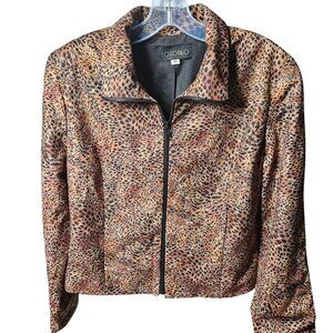 Totonko New York Womens Leopard Print Jacket Size 10